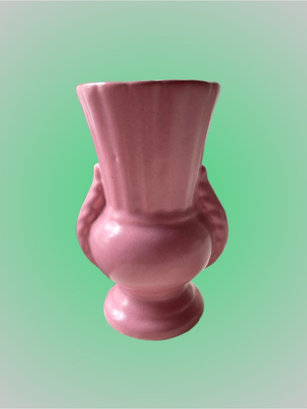 Vintage speckled pink pottery vase 5 3/4” Abingdon?